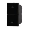 Pulsante Saliscendi Commutatore 2P 10A Tapparelle Colore Nero Compatibile Con Bticino Axolute