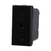 Presa Bipasso Bivalente 2P+T 10/16A Colore Nero Compatibile Con Bticino Axolute