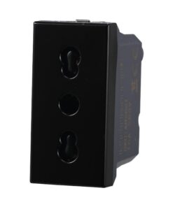 Presa Bipasso Bivalente 2P+T 10/16A Colore Nero Compatibile Con Bticino Axolute
