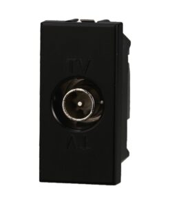 Connettore Presa TV Passante Maschio Colore Nero Compatibile Con Bticino Axolute