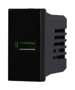 Modulo Presa Caricatore USB 5V 2,1A Colore Nero Compatibile Con Bticino Axolute