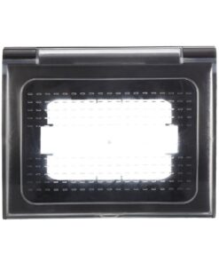 Placca Custodia IP44 3P Nero Universale Per Scatola 503 Compatibile Bticino Vimar Gewiss