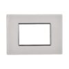 Placca In Vetro Serie Moon 3P Colore Bianco Compatibile Con Bticino Axolute