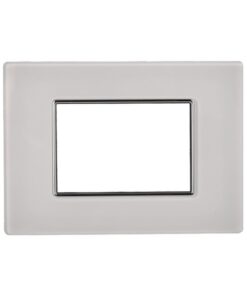 Placca In Vetro Serie Moon 3P Colore Bianco Compatibile Con Bticino Axolute