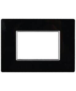 Placca In Vetro Serie Moon 3P Colore Nero Compatibile Con Bticino Axolute