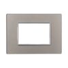 Placca In Vetro Serie Moon 3P Colore Silver Compatibile Con Bticino Axolute