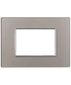 Placca In Vetro Serie Moon 3P Colore Silver Compatibile Con Bticino Axolute