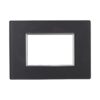 Placca In Vetro Serie Moon 3P Colore Acciaio Scuro Compatibile Con Bticino Axolute