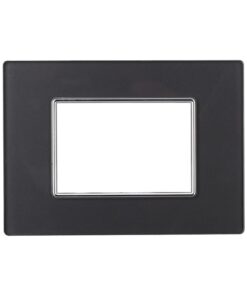 Placca In Vetro Serie Moon 3P Colore Acciaio Scuro Compatibile Con Bticino Axolute