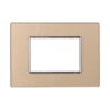 Placca In Vetro Serie Moon 3P Colore Oro Compatibile Con Bticino Axolute