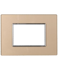 Placca In Vetro Serie Moon 3P Colore Oro Compatibile Con Bticino Axolute