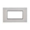 Placca In Vetro Serie Moon 4P Colore Bianco Compatibile Con Bticino Axolute