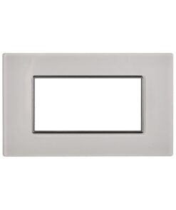 Placca In Vetro Serie Moon 4P Colore Bianco Compatibile Con Bticino Axolute
