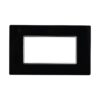 Placca In Vetro Serie Moon 4P Colore Nero Compatibile Con Bticino Axolute