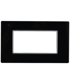 Placca In Vetro Serie Moon 4P Colore Nero Compatibile Con Bticino Axolute