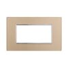 Placca In Vetro Serie Moon 4P Colore Oro Compatibile Con Bticino Axolute