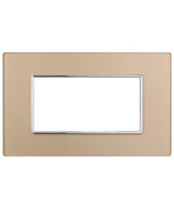 Placca In Vetro Serie Moon 4P Colore Oro Compatibile Con Bticino Axolute