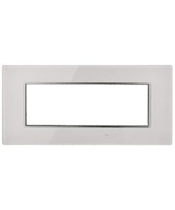 Placca In Vetro Serie Moon 6P Colore Bianco Compatibile Con Bticino Axolute