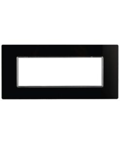 Placca In Vetro Serie Moon 6P Colore Nero Compatibile Con Bticino Axolute