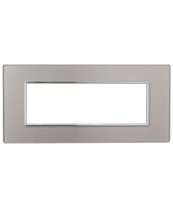 Placca In Vetro Serie Moon 6P Colore Silver Compatibile Con Bticino Axolute