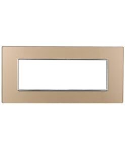 Placca In Vetro Serie Moon 6P Colore Oro Compatibile Con Bticino Axolute