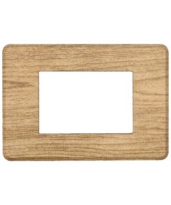 Placca Slim Sottile 3P Serie Moon Colore Legno Scuro Compatibile Con Bticino Axolute Air