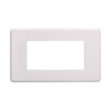 Placca Slim Sottile 4P Serie Moon Colore Bianco Compatibile Con Bticino Axolute Air