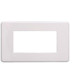 Placca Slim Sottile 4P Serie Moon Colore Bianco Compatibile Con Bticino Axolute Air