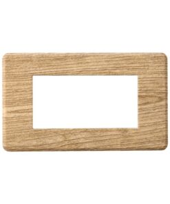 Placca Slim Sottile 4P Serie Moon Colore Legno Scuro Compatibile Con Bticino Axolute Air