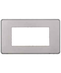 Placca Slim Sottile 4P Serie Moon Colore Silver Compatibile Con Bticino Axolute Air