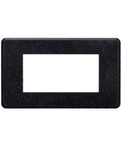 Placca Slim Sottile 4P Serie Moon Colore Nero Brillante Lucido Compatibile Con Bticino Axolute Air