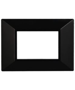 Placca Piramide Serie Moon 3P Colore Nero Compatibile Con Bticino Axolute