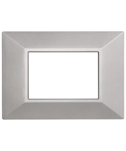Placca Piramide Serie Moon 3P Colore Silver Compatibile Con Bticino Axolute