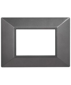 Placca Piramide Serie Moon 3P Colore Acciaio Scuro Compatibile Con Bticino Axolute