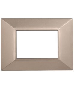 Placca Piramide Serie Moon 3P Colore Bronzo Compatibile Con Bticino Axolute