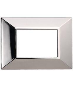Placca Piramide Serie Moon 3P Colore Cromato Lucido Compatibile Con Bticino Axolute