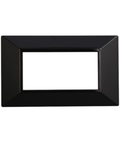 Placca Piramide Serie Moon 4P Colore Nero Compatibile Con Bticino Axolute