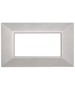 Placca Piramide Serie Moon 4P Colore Silver Compatibile Con Bticino Axolute