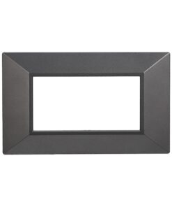 Placca Piramide Serie Moon 4P Colore Accaio Scuro Compatibile Con Bticino Axolute