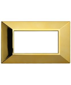 Placca Piramide Serie Moon 4P Colore Oro Lucido Compatibile Con Bticino Axolute