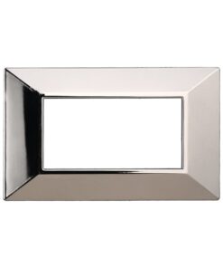 Placca Piramide Serie Moon 4P Colore Cromato Lucido Compatibile Con Bticino Axolute