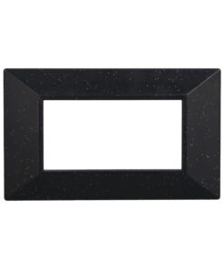 Placca Piramide Serie Moon 4P Colore Nero Brillante Compatibile Con Bticino Axolute