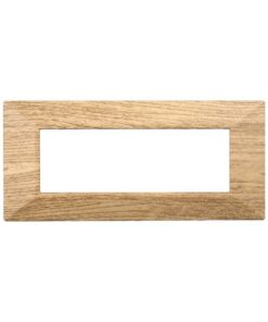 Placca Piramide Serie Moon 6P Colore Legno Scuro Compatibile Con Bticino Axolute