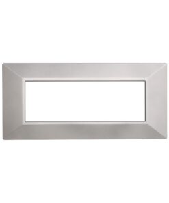 Placca Piramide Serie Moon 6P Colore Silver Compatibile Con Bticino Axolute