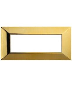 Placca Piramide Serie Moon 6P Colore Oro Lucido Compatibile Con Bticino Axolute