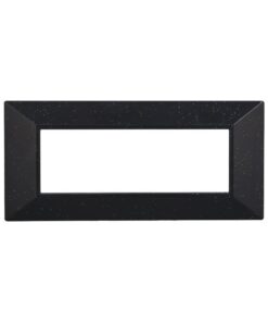 Placca Piramide Serie Moon 6P Colore Nero Brillante Compatibile Con Bticino Axolute