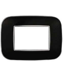 Placca Orbis Serie Moon 3P Colore Nero Compatibile Con Bticino Axolute