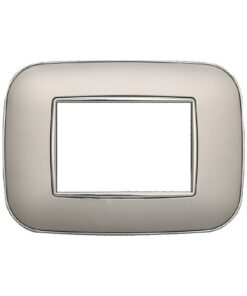 Placca Orbis Serie Moon 3P Colore Silver Compatibile Con Bticino Axolute