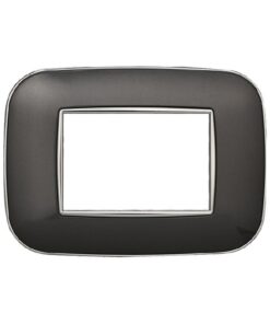 Placca Orbis Serie Moon 3P Colore Acciaio Scuro Compatibile Con Bticino Axolute