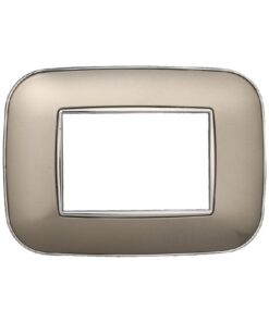 Placca Orbis Serie Moon 3P Colore Titanio Compatibile Con Bticino Axolute